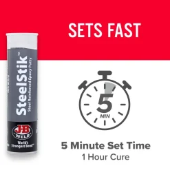 SteelStik Steel Enforced Epoxy Putty, Dark Gray, 2 oz