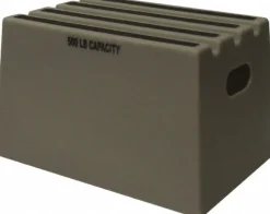 Step Stand Stool: 1 Step, Plastic, Gray