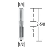 Straight Router Bits: Cutter Diameter (Inch): 1/2; End Type: Rounded