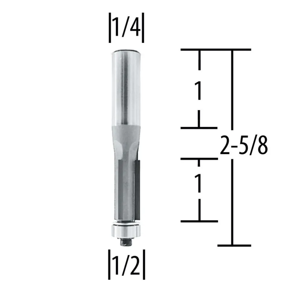 Straight Router Bits: Cutter Diameter (Inch): 1/2; End Type: Rounded