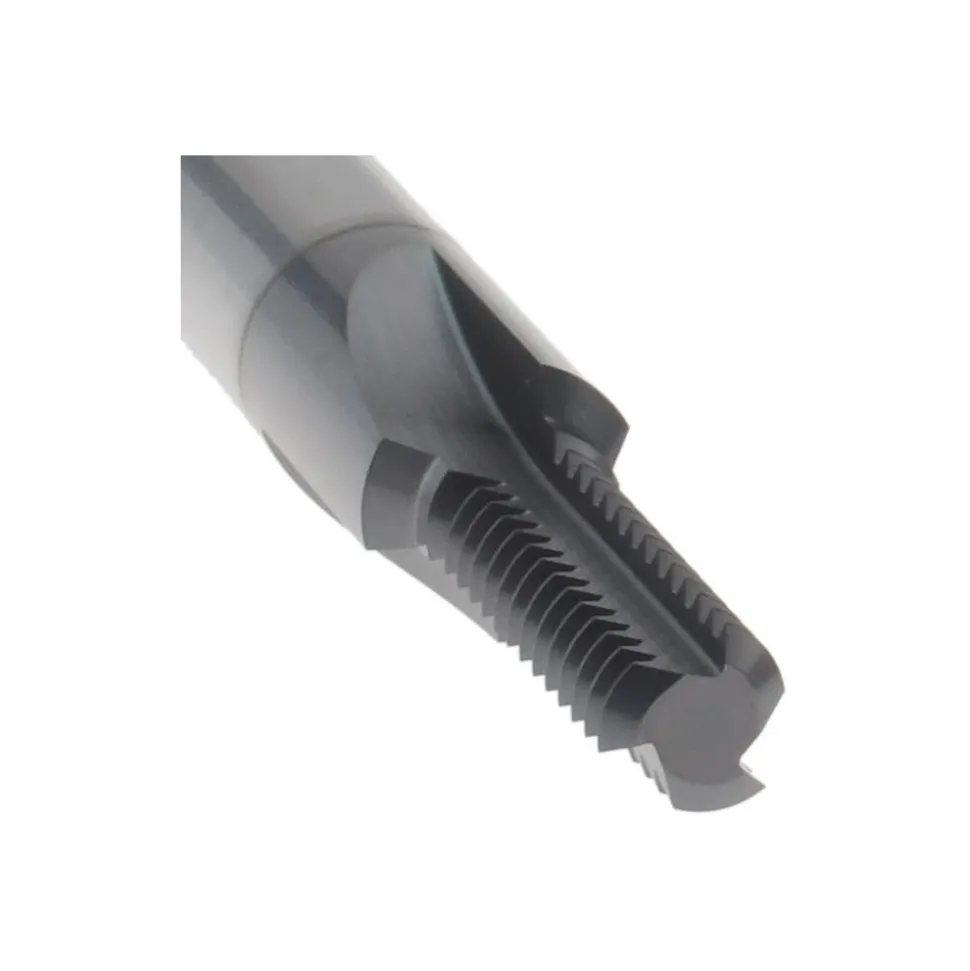 Straight Flute Thread Mill: Internal, 3 Flutes, 1/4" Shank Dia, Solid Carbide