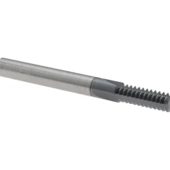 Straight Flute Thread Mill: 5/16-18, Internal, 3 Flutes, 1/4" Shank Dia, Solid Carbide