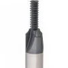 Straight Flute Thread Mill: #10 to 32, Internal, 3 Flutes, 1/4" Shank Dia, Solid Carbide