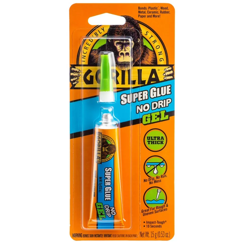 Super Glue: 0.53 oz Tube, Clear