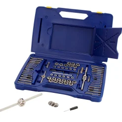 Tap & Die Set: #4-40 to 1/2-20 Taps, #4-40 to 1/2-20 Dies, NPT