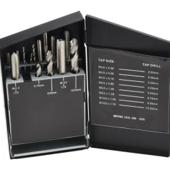 Tap & Drill Set: M3 x 0.5 to M12 x 1.75 Taps, 2.5 to 10.25 mm Drills
