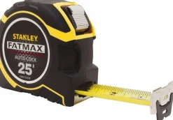 Tape Measure: 25' Long, 1-1/4" Width, Yellow Blade