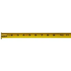 Tape Measure: 25' Long, 1" Width, Yellow Blade