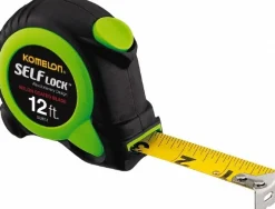 Tape Measure: 12' Long, 5/8" Width, Yellow Blade