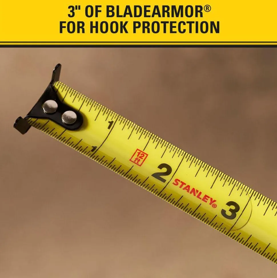 Tape Measures: Length Ft.: 12.000; Graduation (Feet): 1/16