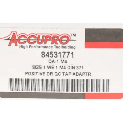 Tapping Adapter: M4 Tap, #1 Adapter