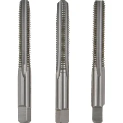 Tap Set: Metric Coarse, 4 Flute, High Speed Steel, Bright Finish