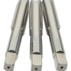 Tap Set: Metric Coarse, 4 Flute, High Speed Steel, Bright Finish