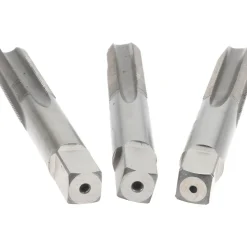 Tap Set: Metric Fine, 4 Flute, High Speed Steel, Bright Finish