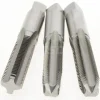Tap Set: M6 x 1 Metric Coarse, 4 Flute, Bottoming Plug & Taper, High Speed Steel, Bright Finish