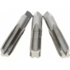 Tap Set: M8 x 1 Metric Fine, 4 Flute, Bottoming Plug & Taper, High Speed Steel, Bright Finish