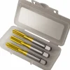 Tap Set: M6 x 1 Metric, 4 Flute, Bottoming Plug & Taper, High Speed Steel, TiN Finish