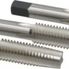 Tap Set: 5/8-11 UNC, 4 Flute, Bottoming Plug & Taper, High Speed Steel, Bright Finish