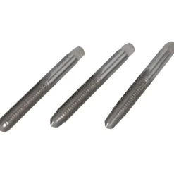Tap Set: 1/4-20 UNC, 4 Flute, Bottoming Plug & Taper, High Speed Steel, Bright Finish