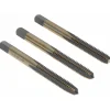 Tap Set: 1/4-20 UNC, 4 Flute, Bottoming Plug & Taper, High Speed Steel, Gold & Oxide Finish