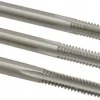 Tap Set: #10-24 UNC, 3 Flute, Bottoming Plug & Taper, High Speed Steel, Bright Finish