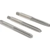 Tap Set: 1/4-20 UNC, 4 Flute, High Speed Steel, Bright Finish