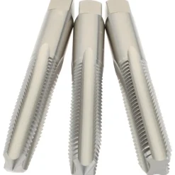 Tap Set: 5/16-18 UNC, 4 Flute, High Speed Steel, Bright Finish