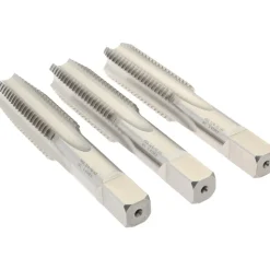 Tap Set: 3/4-10 UNC, 4 Flute, High Speed Steel, Bright Finish