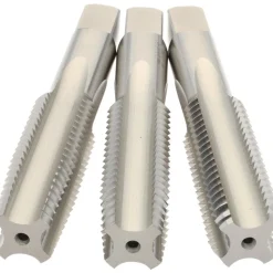 Tap Set: 3/4-10 UNC, 4 Flute, High Speed Steel, Bright Finish