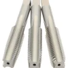 Tap Set: 7/16-14 UNC, 4 Flute, High Speed Steel, Bright Finish