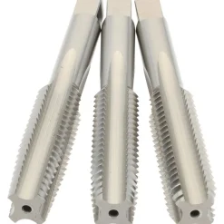 Tap Set: 7/16-14 UNC, 4 Flute, High Speed Steel, Bright Finish