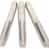 Tap Set: #8-32 UNC, 4 Flute, High Speed Steel, Bright Finish