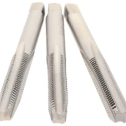 Tap Set: #8-32 UNC, 4 Flute, High Speed Steel, Bright Finish