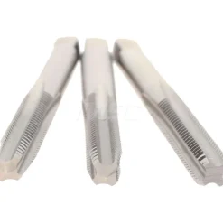 Tap Set: #8-32 UNC, 4 Flute, High Speed Steel, Bright Finish