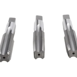Tap Set: 7/8-9 UNC, 4 Flute, High Speed Steel, Bright Finish