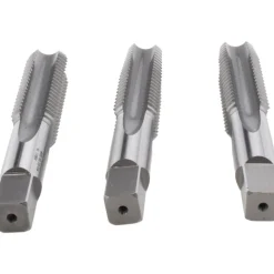 Tap Set: 7/8-9 UNC, 4 Flute, High Speed Steel, Bright Finish