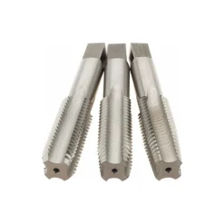 Tap Set: 3/4-10 UNC, 4 Flute, High Speed Steel, Bright Finish