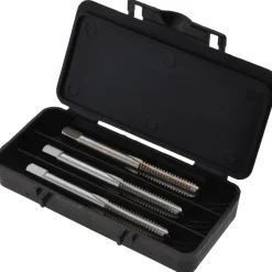 Tap Set: 1/4-20 UNC, 4 Flute, High Speed Steel, Bright Finish