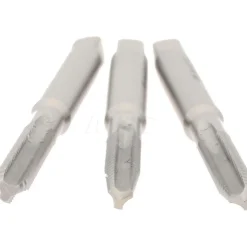 Tap Set: #4-40 UNC, 3 Flute, High Speed Steel, Bright Finish
