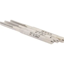 Tap Set: #4-40 UNC, 3 Flute, High Speed Steel, Bright Finish