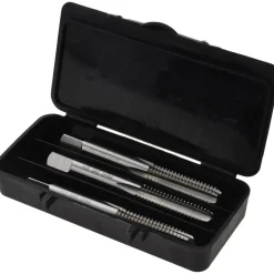Tap Set: 5/16-18 UNC, 4 Flute, High Speed Steel, Bright Finish