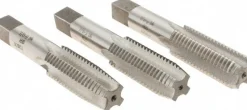 Tap Set: 7/8-9 UNC, 4 Flute, High Speed Steel, Bright Finish