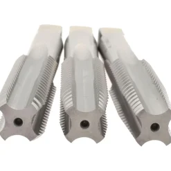 Tap Set: 9/16-12 UNC, 4 Flute, High Speed Steel, Bright Finish