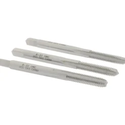 Tap Set: #8-32 UNC, 4 Flute, High Speed Steel, Bright Finish
