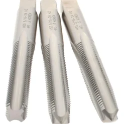 Tap Set: 5/16-24 UNF, 4 Flute, High Speed Steel, Bright Finish
