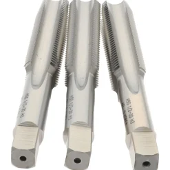 Tap Set: 1/2-20 UNF, 4 Flute, High Speed Steel, Bright Finish