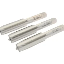 Tap Set: 1/2-20 UNF, 4 Flute, High Speed Steel, Bright Finish