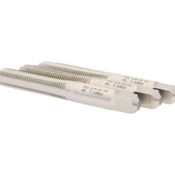 Tap Set: 3/8-24 UNF, 4 Flute, High Speed Steel, Bright Finish