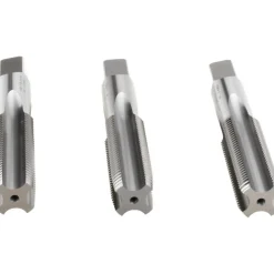 Tap Set: 7/8-14 UNF, 4 Flute, High Speed Steel, Bright Finish