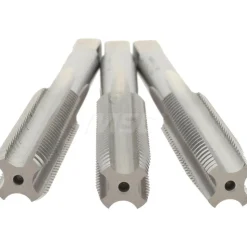 Tap Set: 7/16-20 UNF, 4 Flute, High Speed Steel, Bright Finish